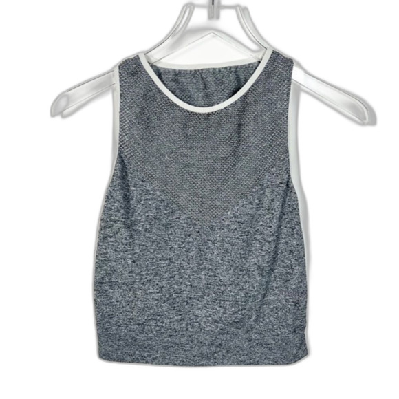 Pepper & Mayne London Women's Size Large Heather Gray Athletic Cut Out Top - Picture 9 of 9